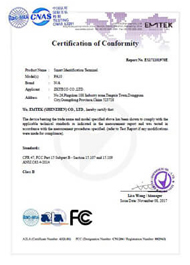 PA10 FCC Certificate
